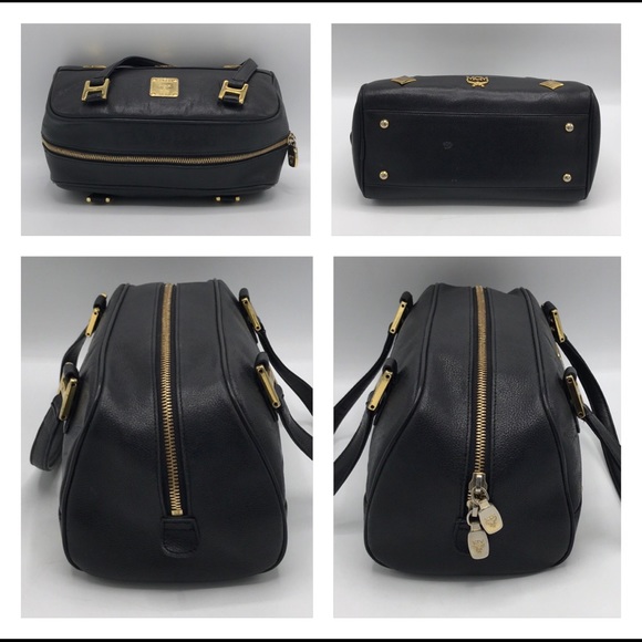 MCM Black Leather Shoulder Bag - Picture 9 of 13